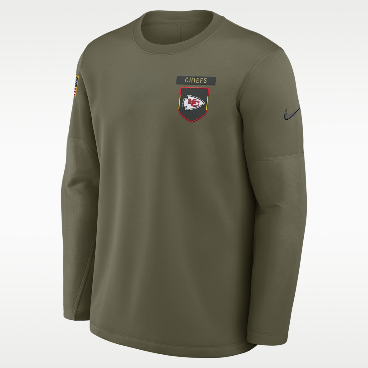 Kansas City Chiefs Salute to Service Sideline Triumphant Win Coach Men's Nike NFL Pullover Crew