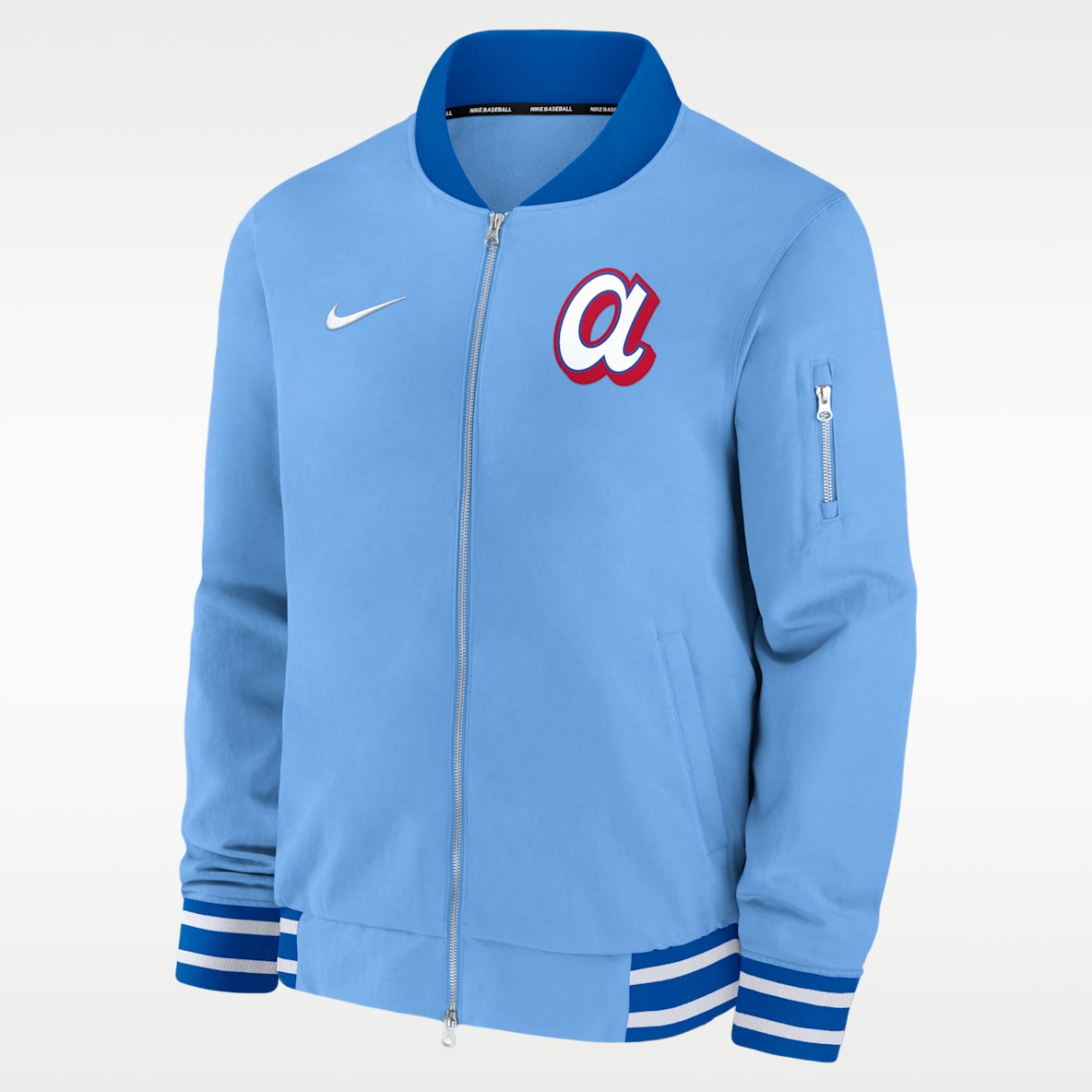 Atlanta Braves Authentic Collection City Connect Chamarra bomber Nike de la MLB de cierre completo para hombre