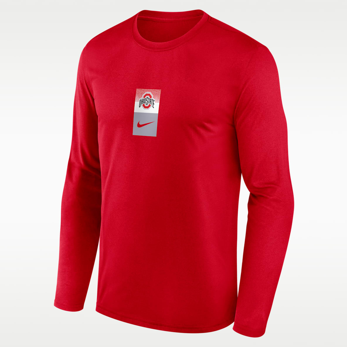 Ohio State Primetime Stack Legend Playera de manga larga universitaria Nike Dri-FIT para hombre