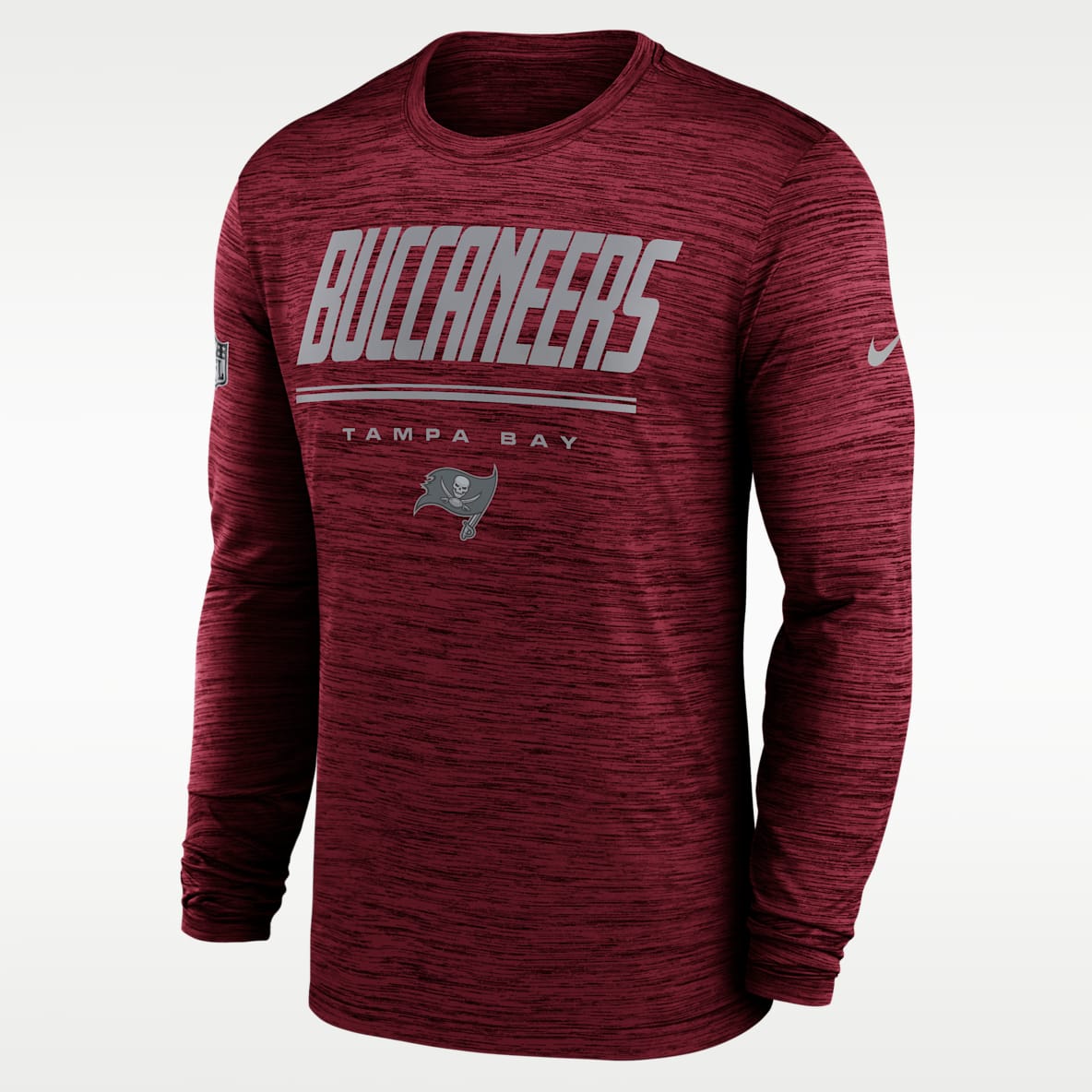 Tampa Bay Buccaneers Sideline Team Issue Velocity Playera de manga larga Nike Dri-FIT de la NFL para hombre