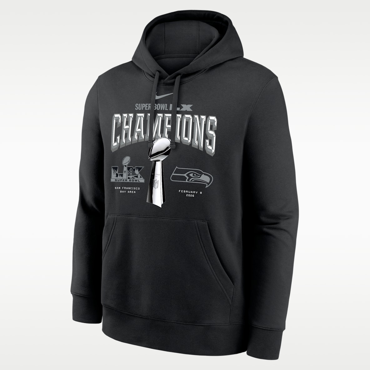 Seattle Seahawks Super Bowl LX Champions Trophy Collection Men's Nike NFL Pullover Hoodie
