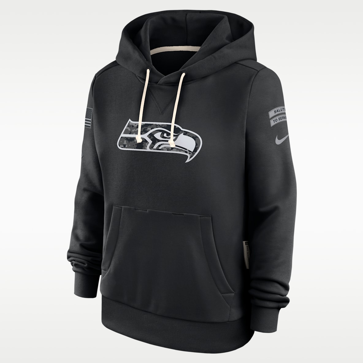Seattle Seahawks Salute to Service Sideline Women's Nike Dri-FIT NFL Pullover Hoodie
