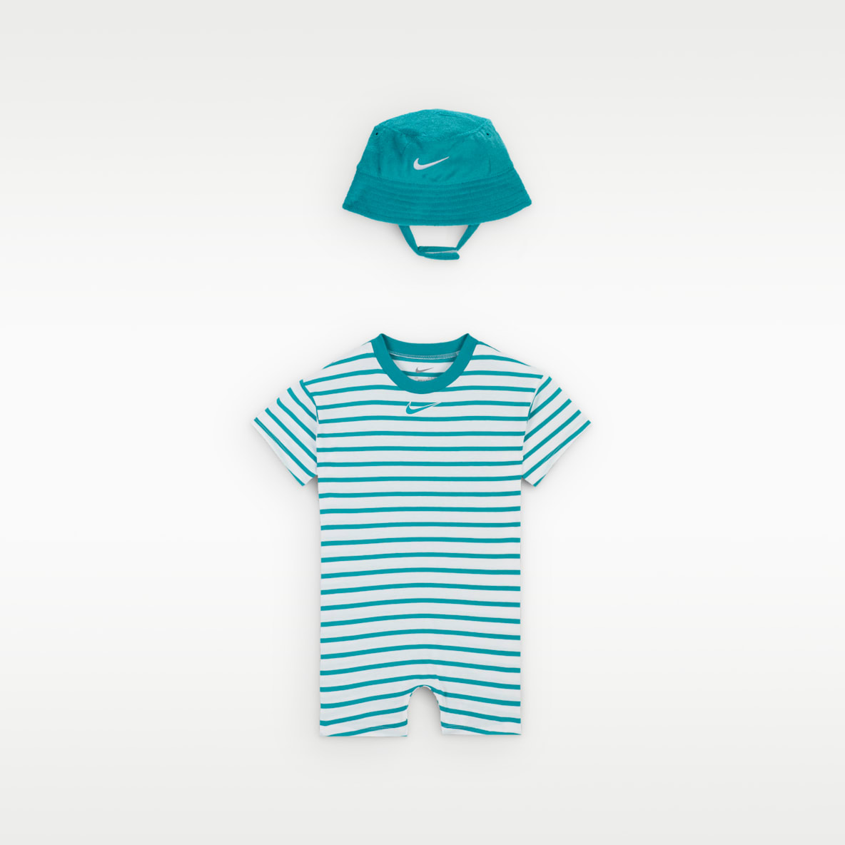 Nike Baby Short Sleeve Romper with Bucket Hat
