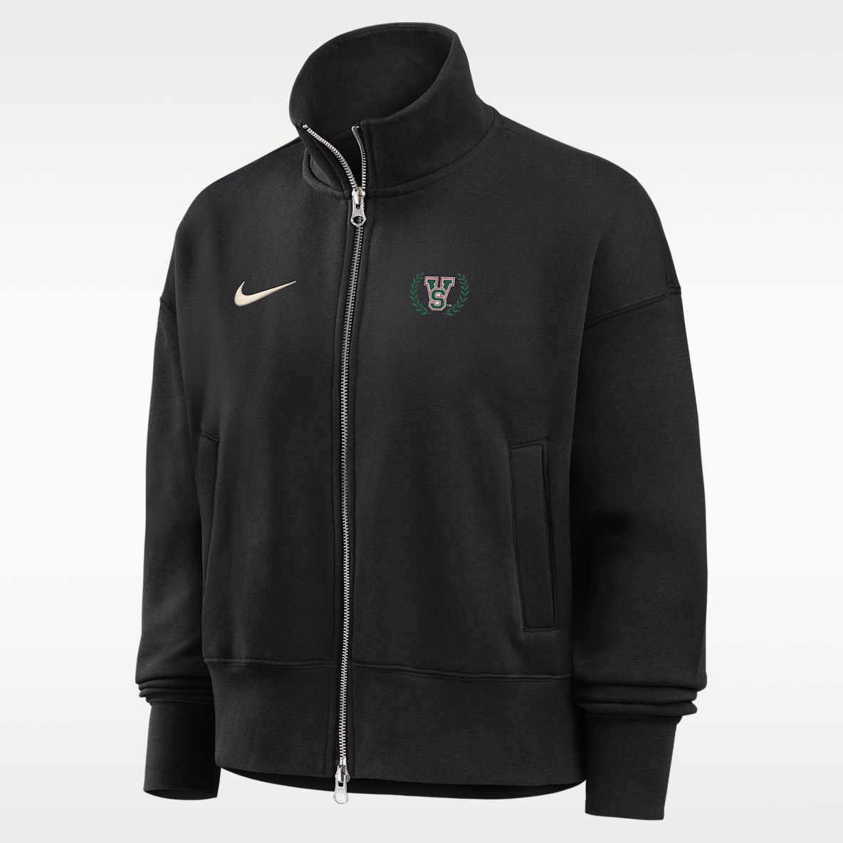 Nike College (Mississippi Valley State University) Chamarra deportiva de tejido Fleece Nike Phoenix para mujer