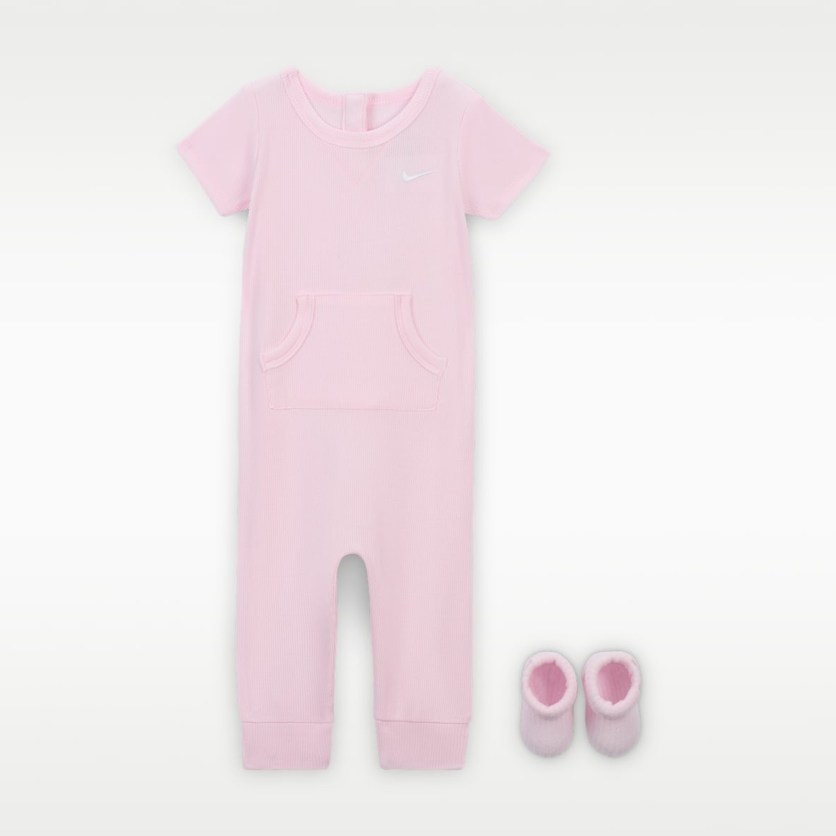 Nike Baby Rib Knit Romper and Socks Set
