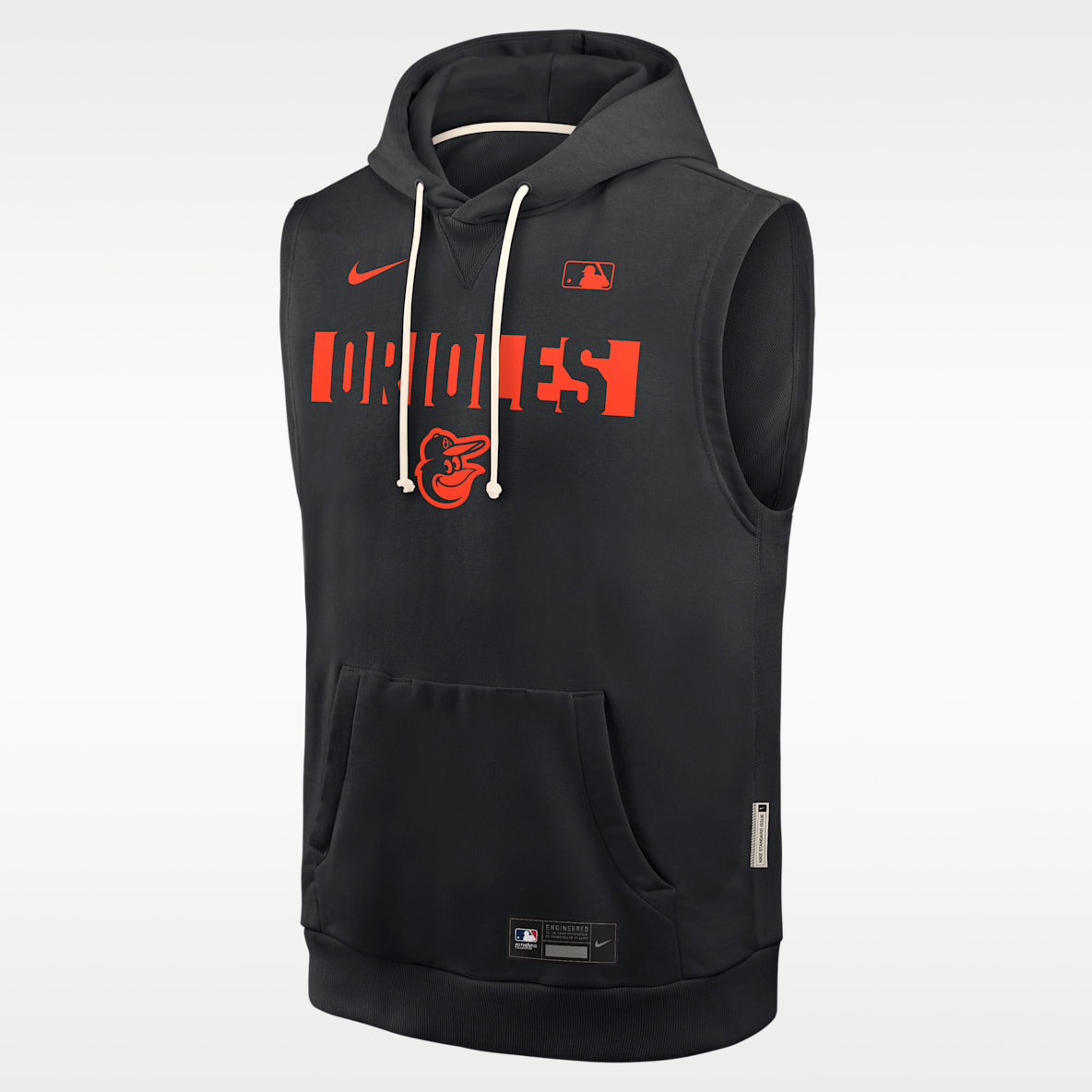 Baltimore Orioles Authentic Collection Standard Issue Men's Nike Dri-FIT MLB Sleeveless Pullover Hoodie