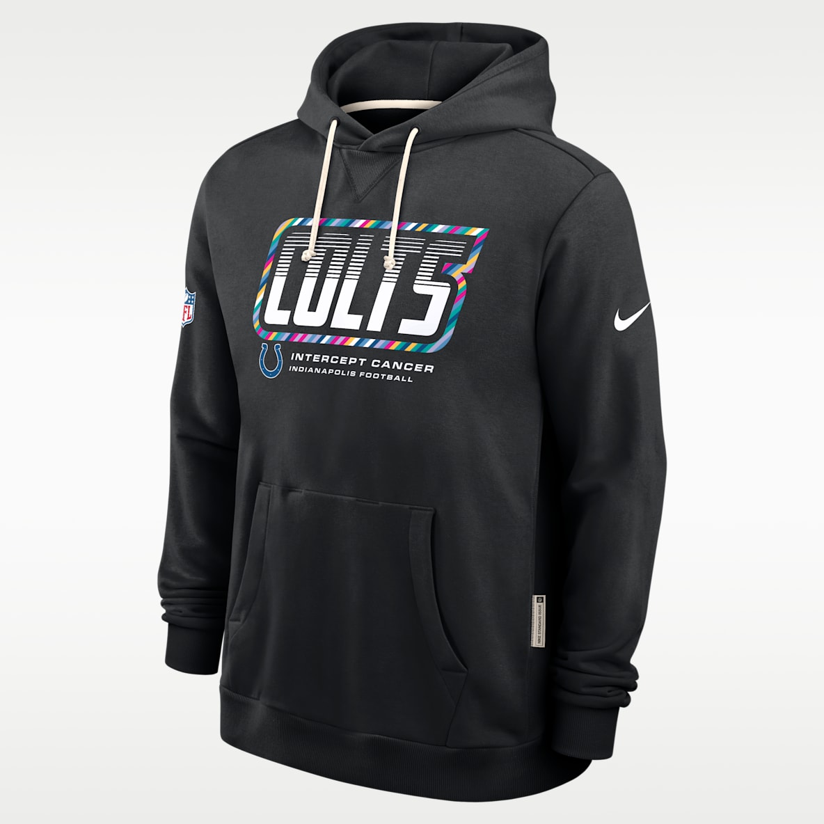 Indianapolis Colts Crucial Catch Sideline Standard Issue Sudadera con gorro sin cierre Nike Dri-FIT de la NFL para hombre