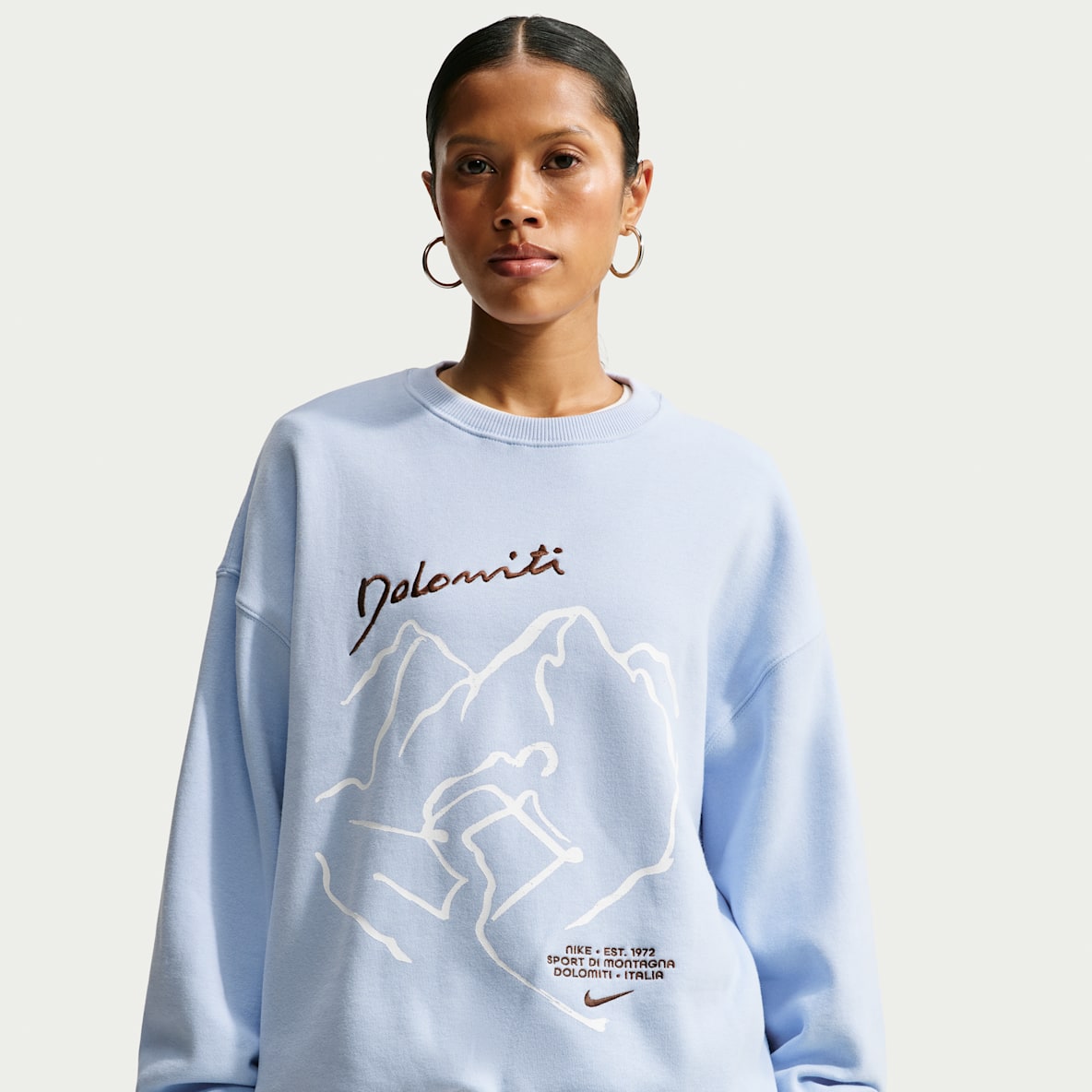 Nike Studio Fleece Medium Weight Haut oversize pour femme