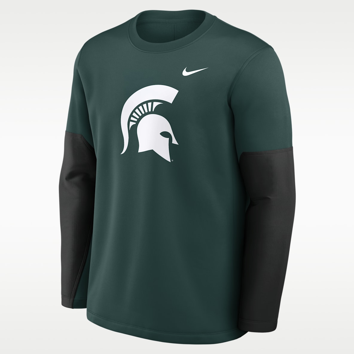 Michigan State Sideline Coach Men's Nike Therma-FIT College Long-Sleeve T-Shirt