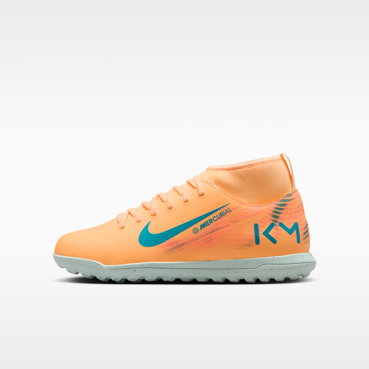 Nike Jr. Mercurial Superfly 10 Academy "Kylian Mbappé" Tacos de fútbol TF high para niños talla grande