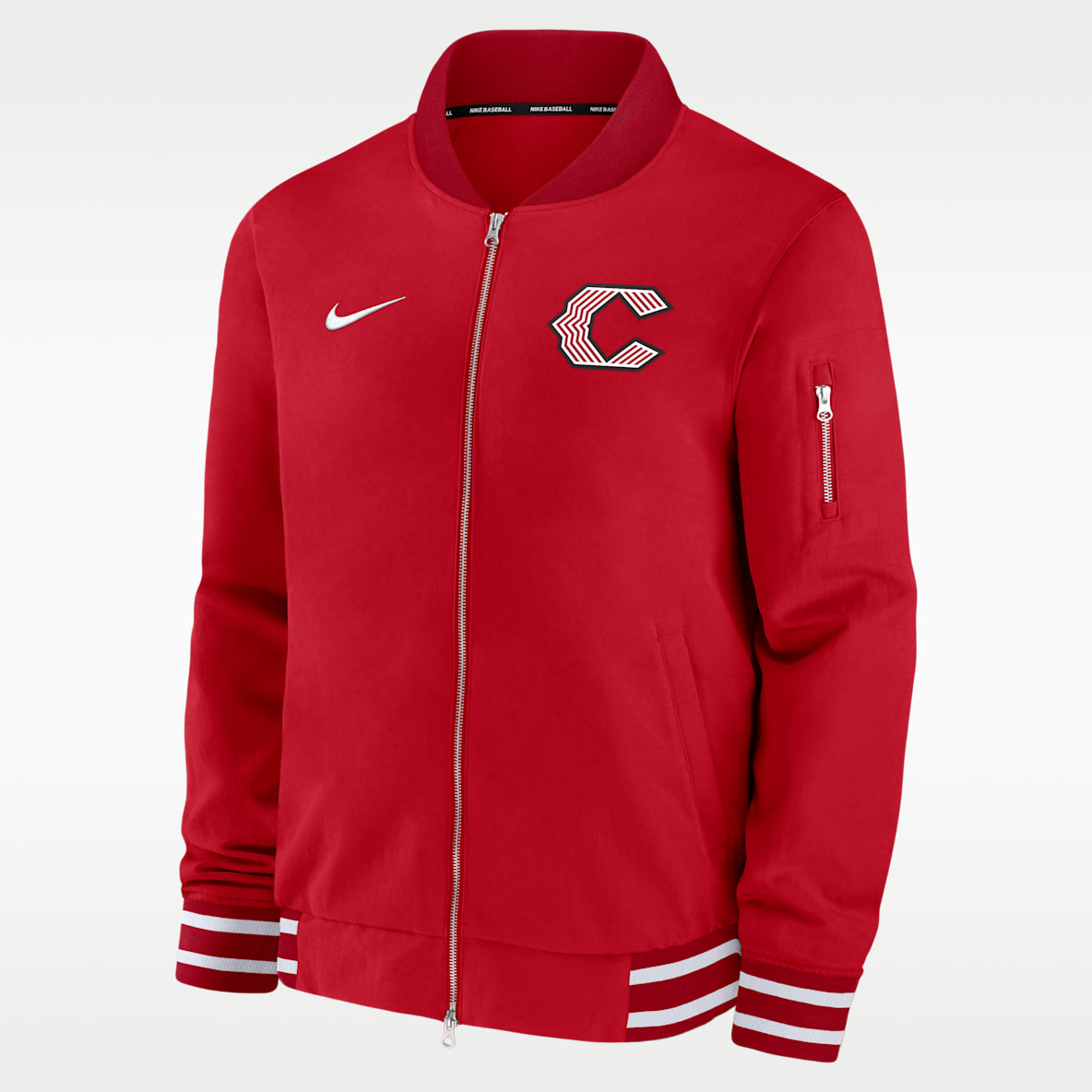 Cincinnati Reds Authentic Collection City Connect Men's Nike MLB Full-Zip Bomber Jacket