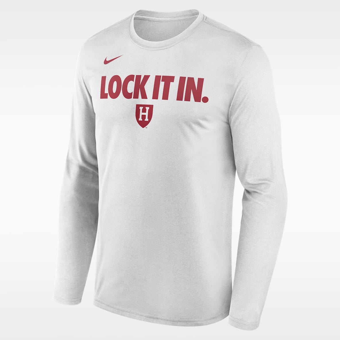 Harvard 2026 On-Court Bench Men's Nike Dri-FIT College Long-Sleeve T-Shirt