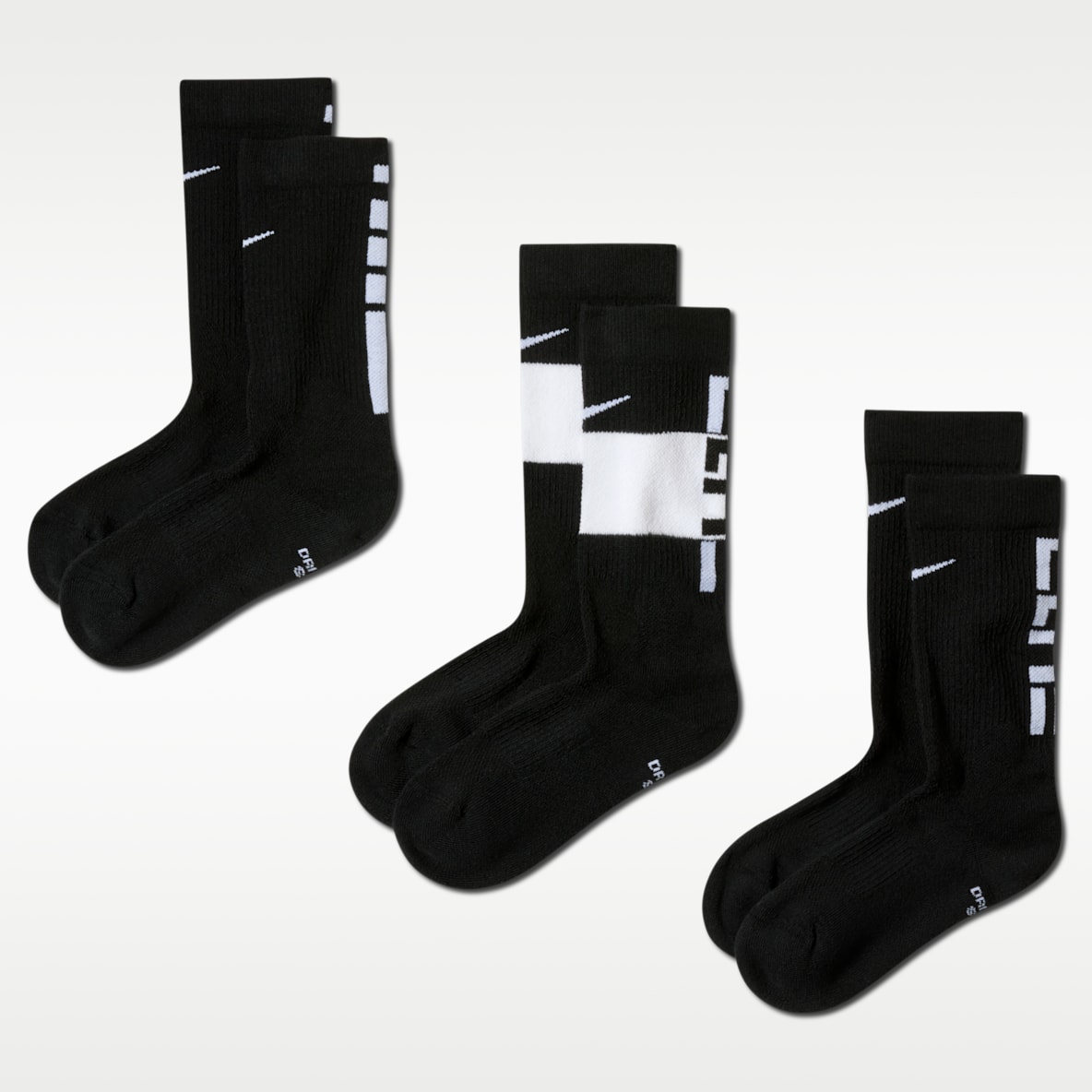 Nike Elite Kids' Basketball Crew Socks (3 Pairs)