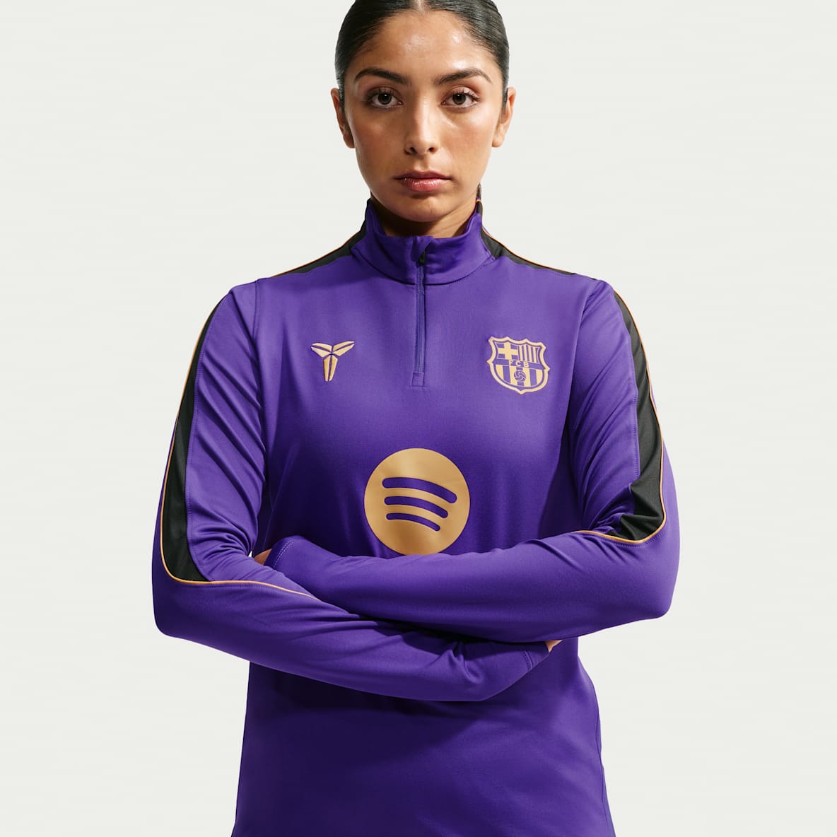 FC Barcelona Strike (bortedrakt) Kobe Dri-FIT strikket fotballtreningsoverdel til dame