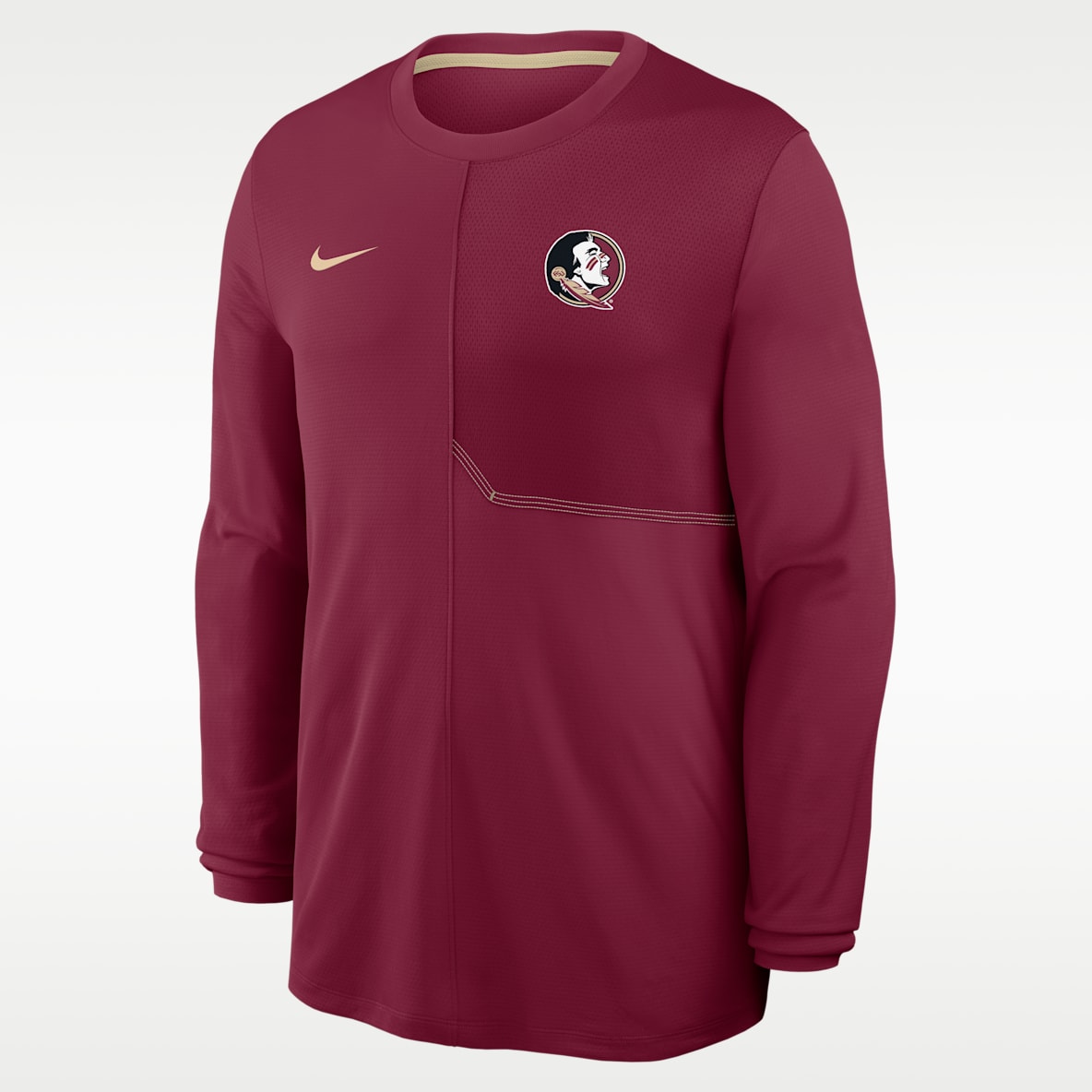 Florida State Sideline Coach Men's Nike Dri-FIT College Long-Sleeve Top