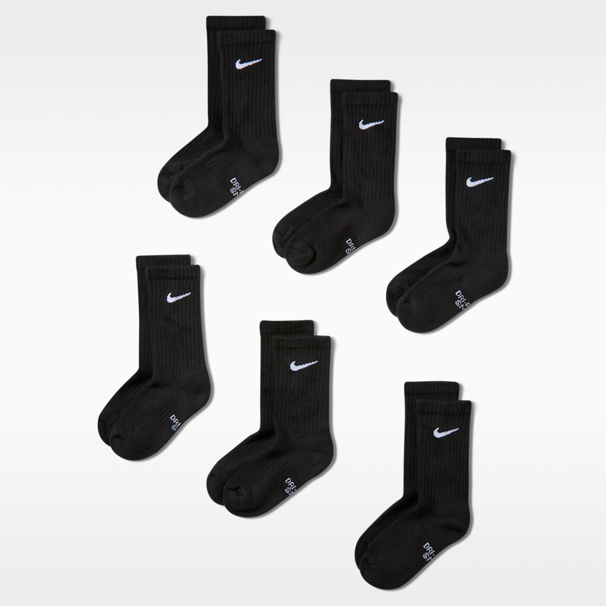 Nike Performance Cushioned Crew Kids' Training Socks (6 Pair)