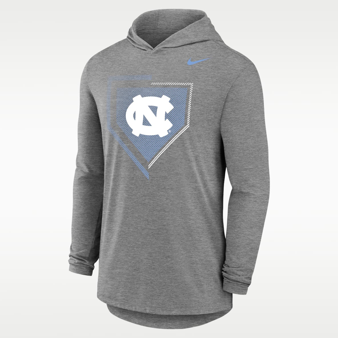 Nike College (North Carolina Tar Heels) Playera de béisbol con gorro de manga larga para hombre