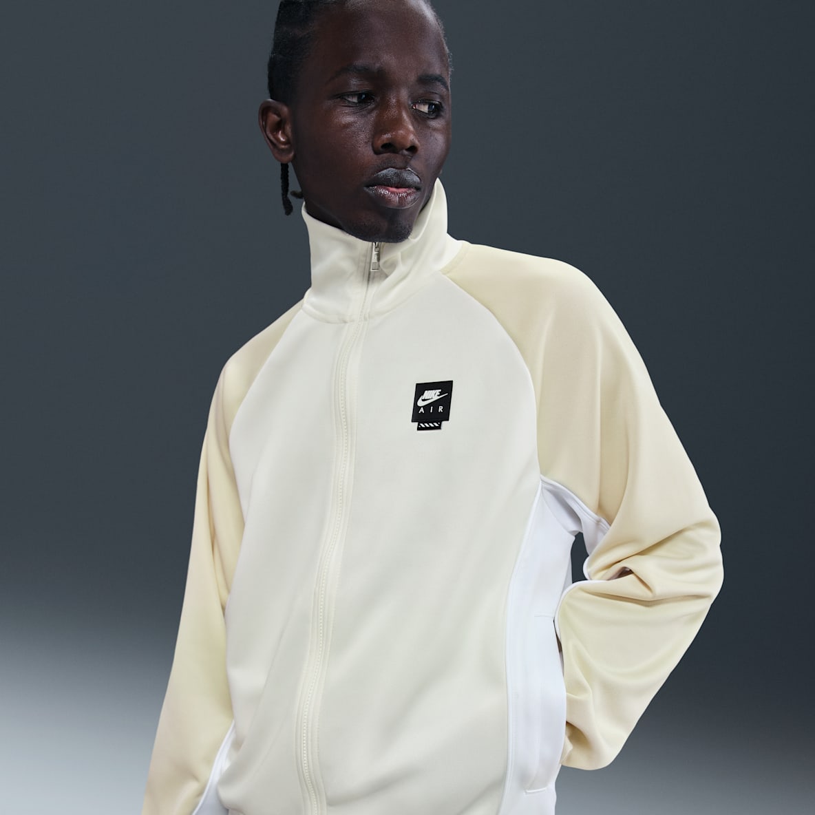 Nike Air Chamarra de tejido Knit de poliéster de cierre completo para hombre