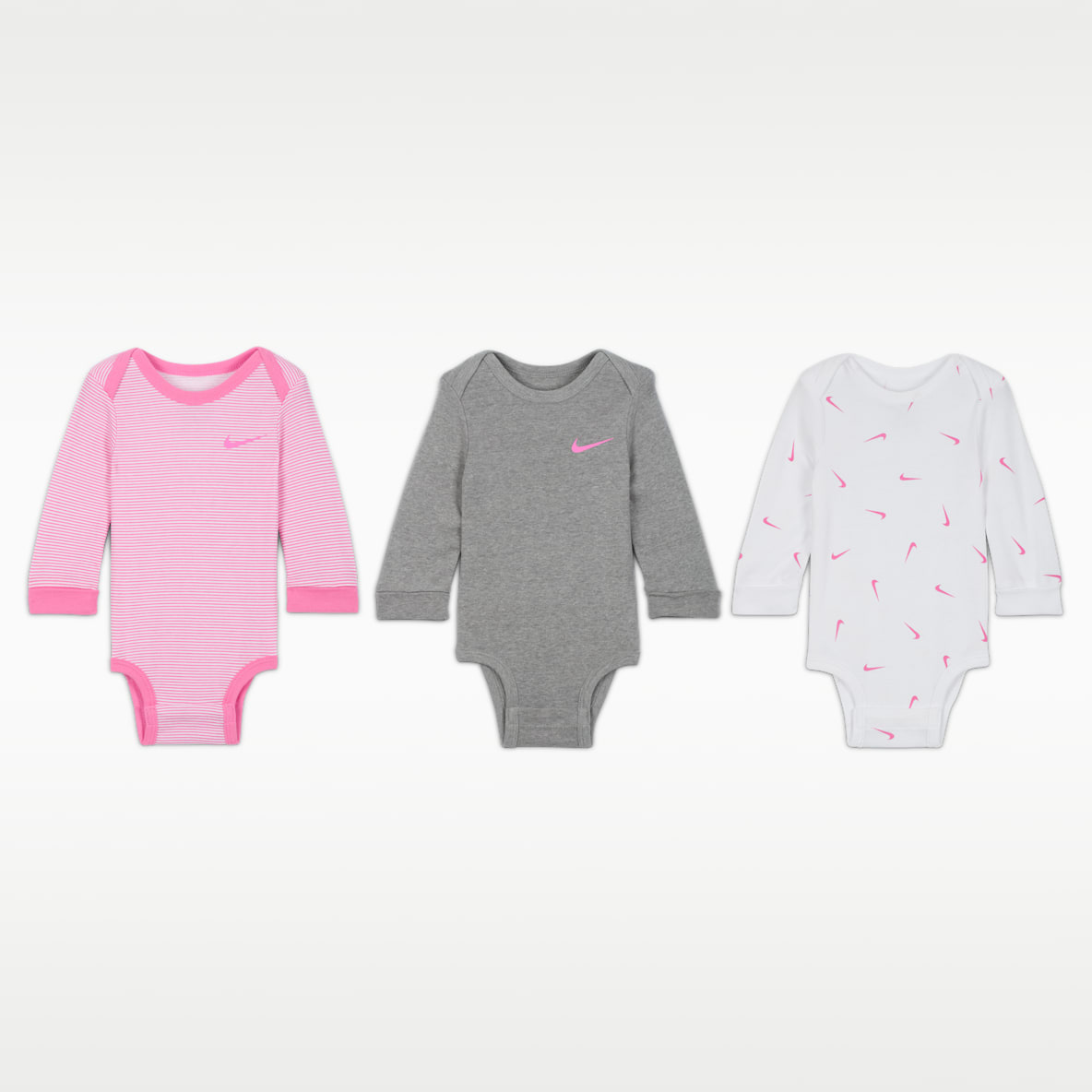 Nike Baby Essentials Långärmad body för baby (3-pack)