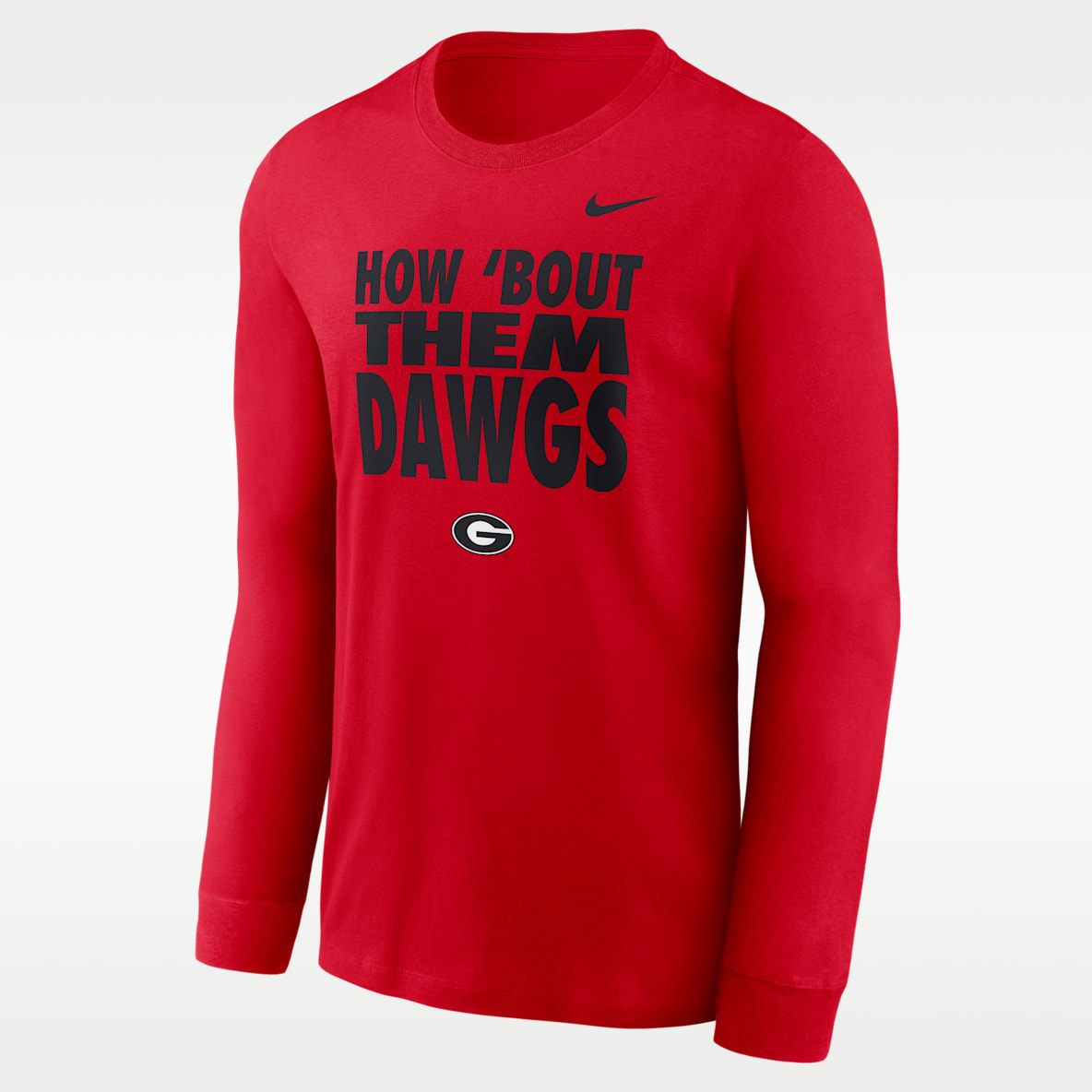 Georgia Sideline Slogan Men's Nike Dri-FIT College Long-Sleeve T-Shirt