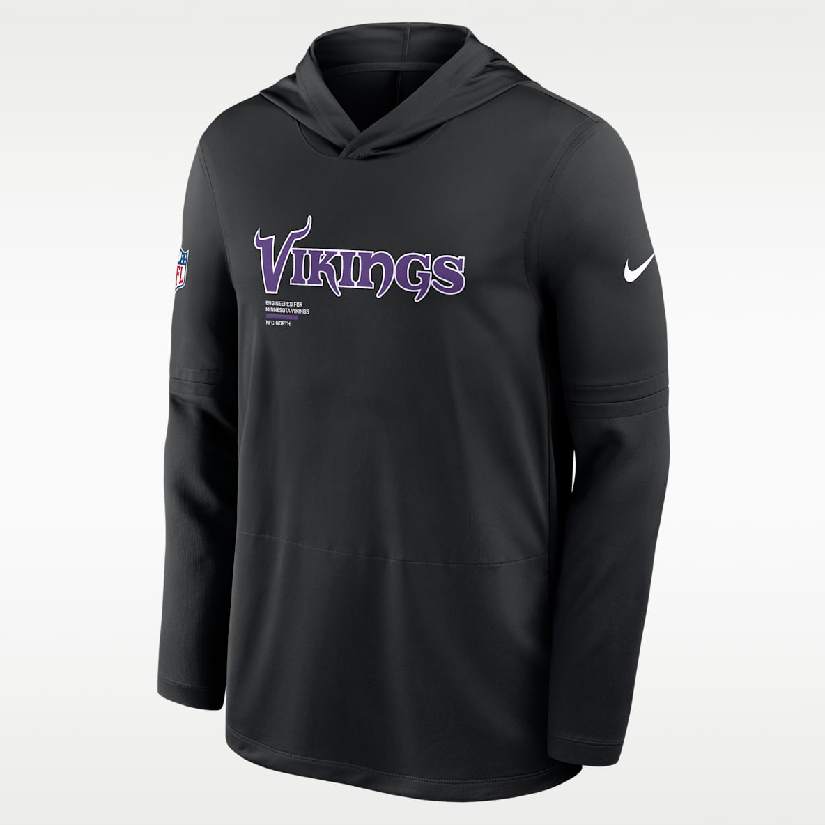 Minnesota Vikings Pure Fury Sideline Men's Nike Dri-FIT NFL Long-Sleeve Hooded Top