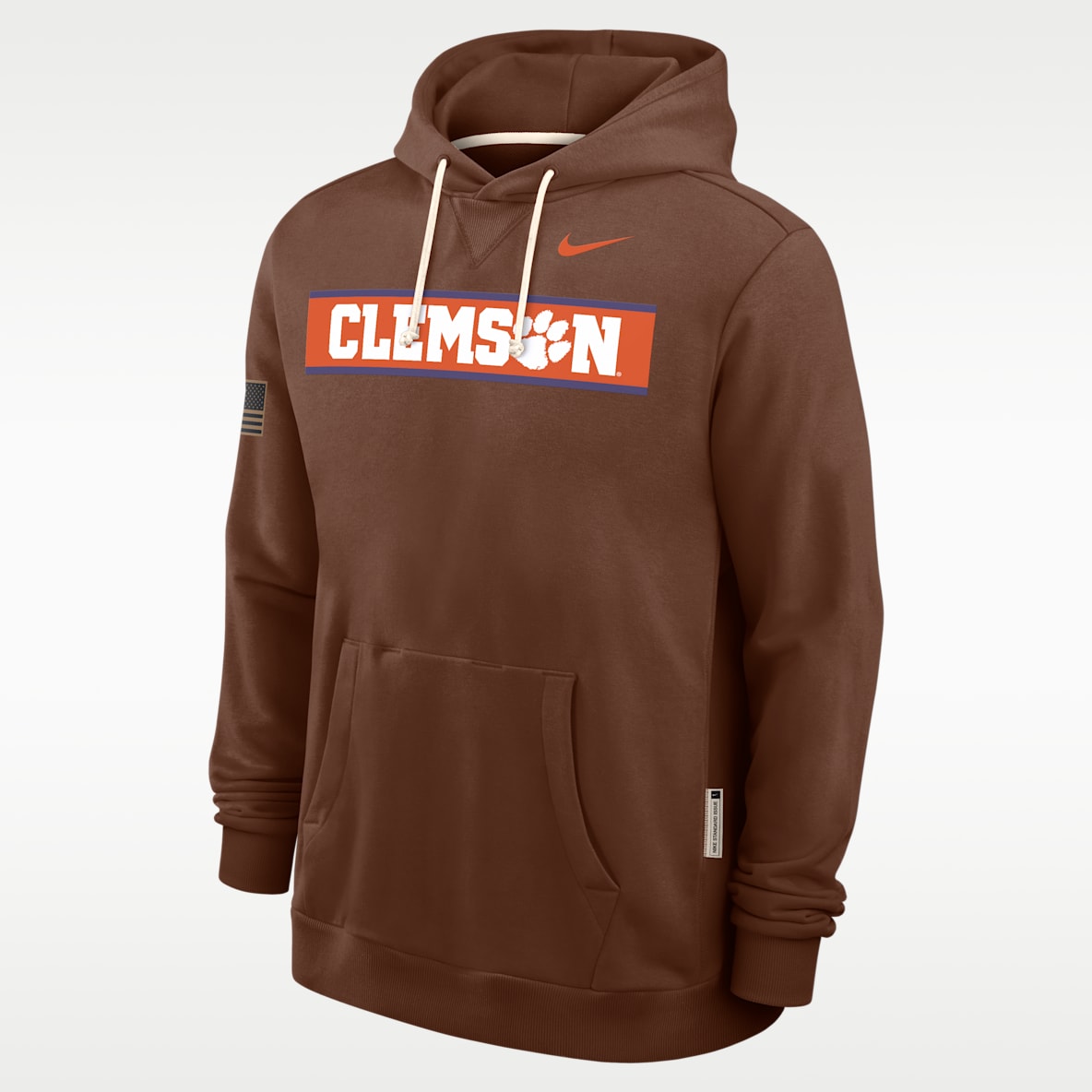 Clemson 2026 Military Appreciation Standard Issue Sudadera con gorro sin cierre universitaria Nike Dri-FIT para hombre