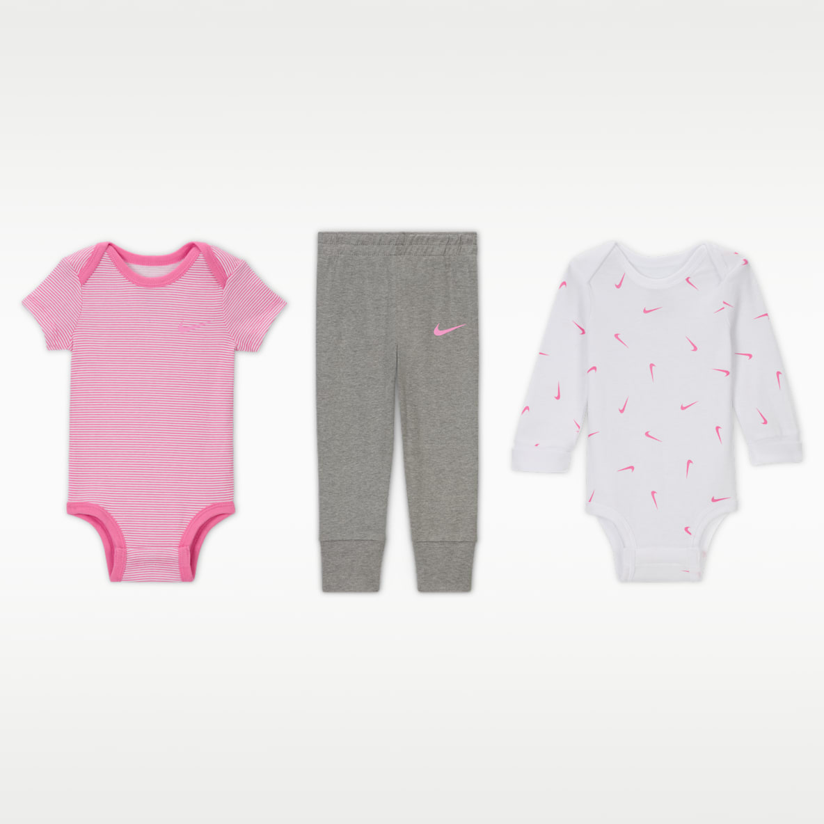 Nike Baby Essentials Baby 3-Piece Bodysuits and Pants Set