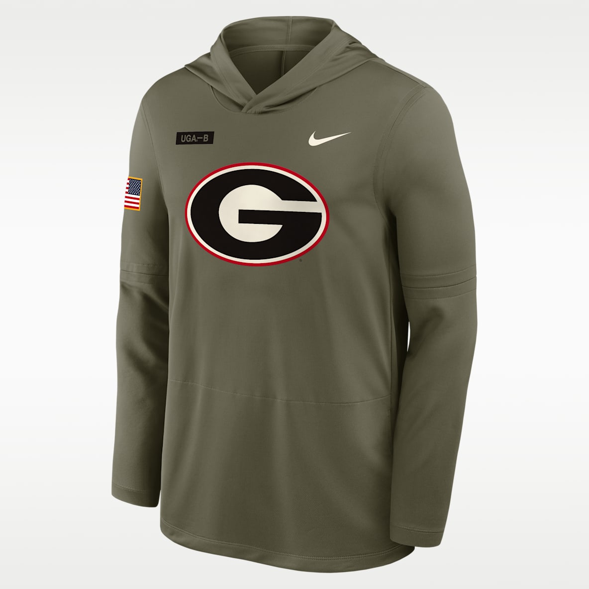Georgia 2025 Military Appreciation Men's Nike Dri-FIT College Long-Sleeve Hooded Top