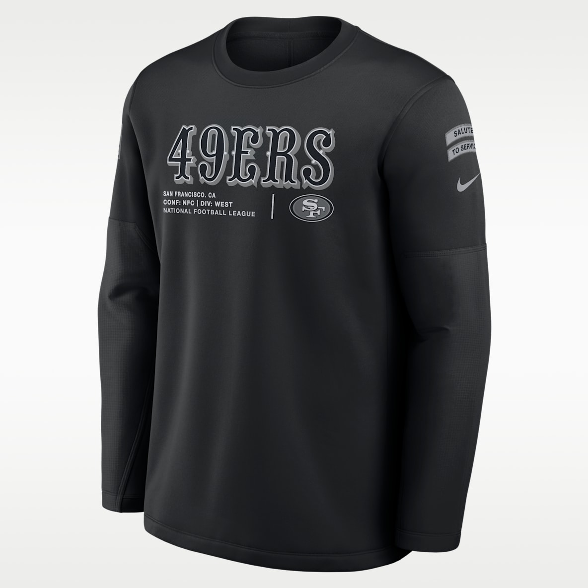San Francisco 49ers Salute to Service Sideline Coaches Men's Nike NFL Pullover Crew