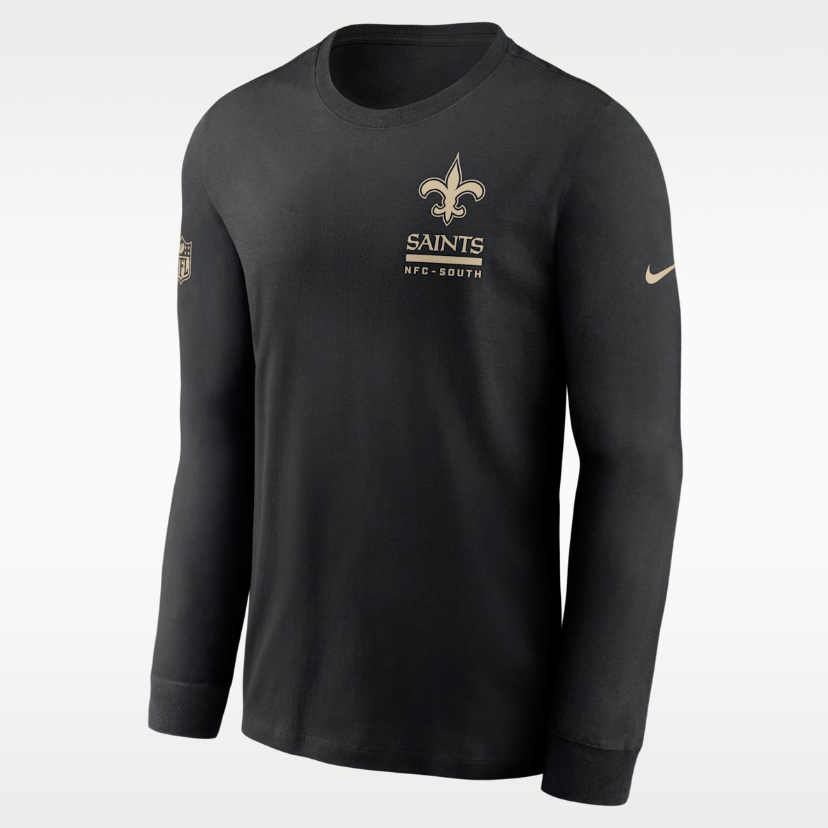 New Orleans Saints Sideline Team Issue Men's Nike Dri-FIT NFL Long-Sleeve T-Shirt