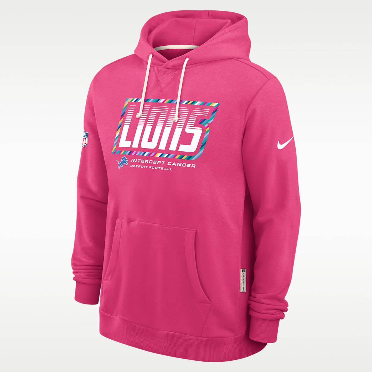 Detroit Lions Crucial Catch Sideline Standard Issue Men's Nike Dri-FIT NFL Pullover Hoodie