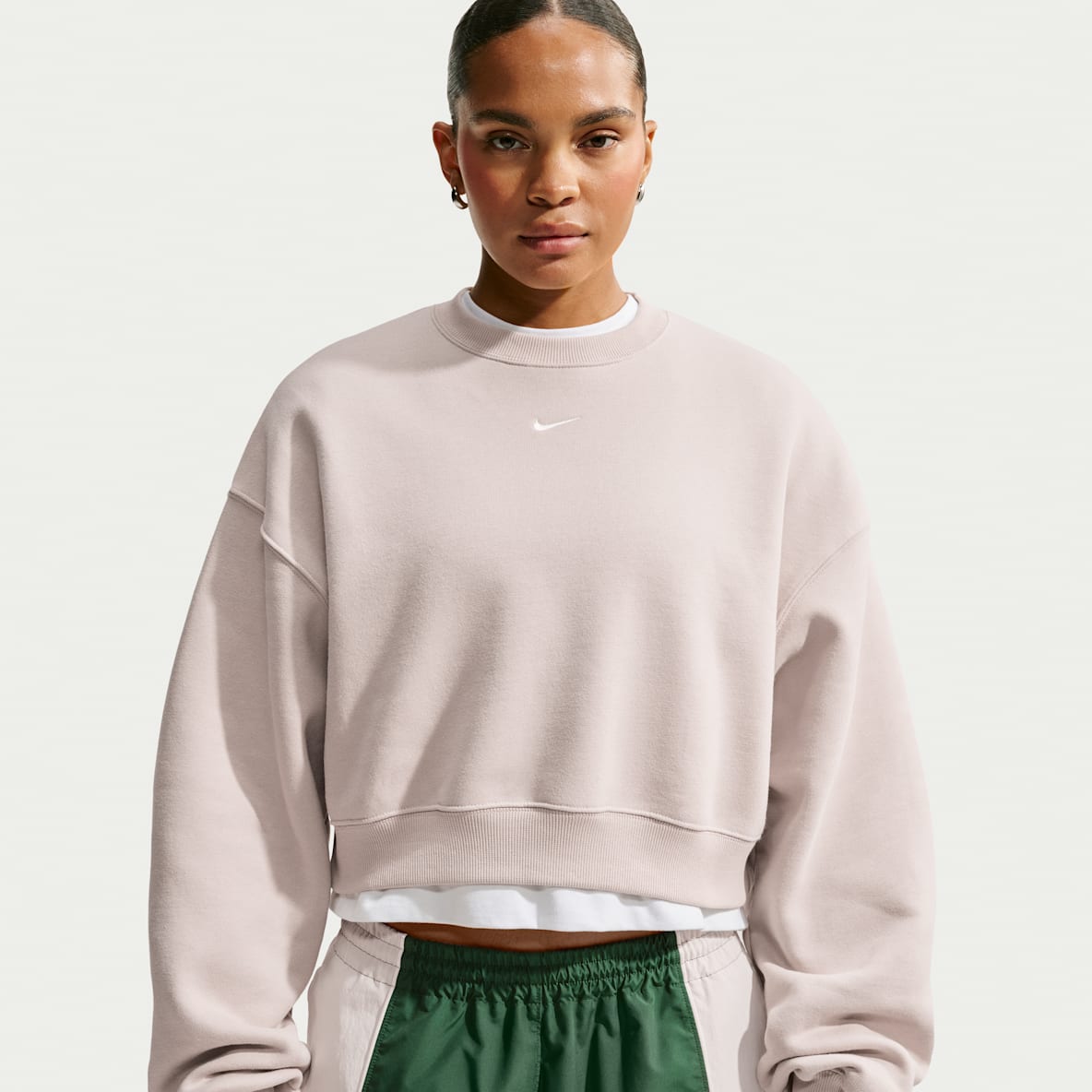 Nike Studio Fleece Medium Weight Women's Oversized Cropped Crew
