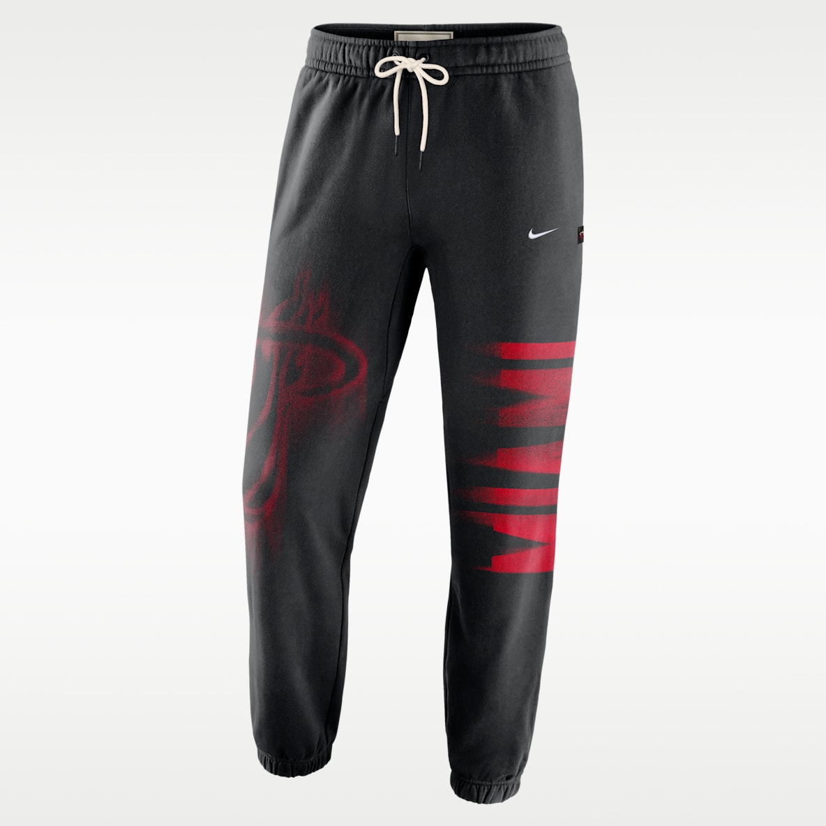 Miami Heat Standard Issue Pants de básquetbol de tejido Fleece Therma-FIT para hombre