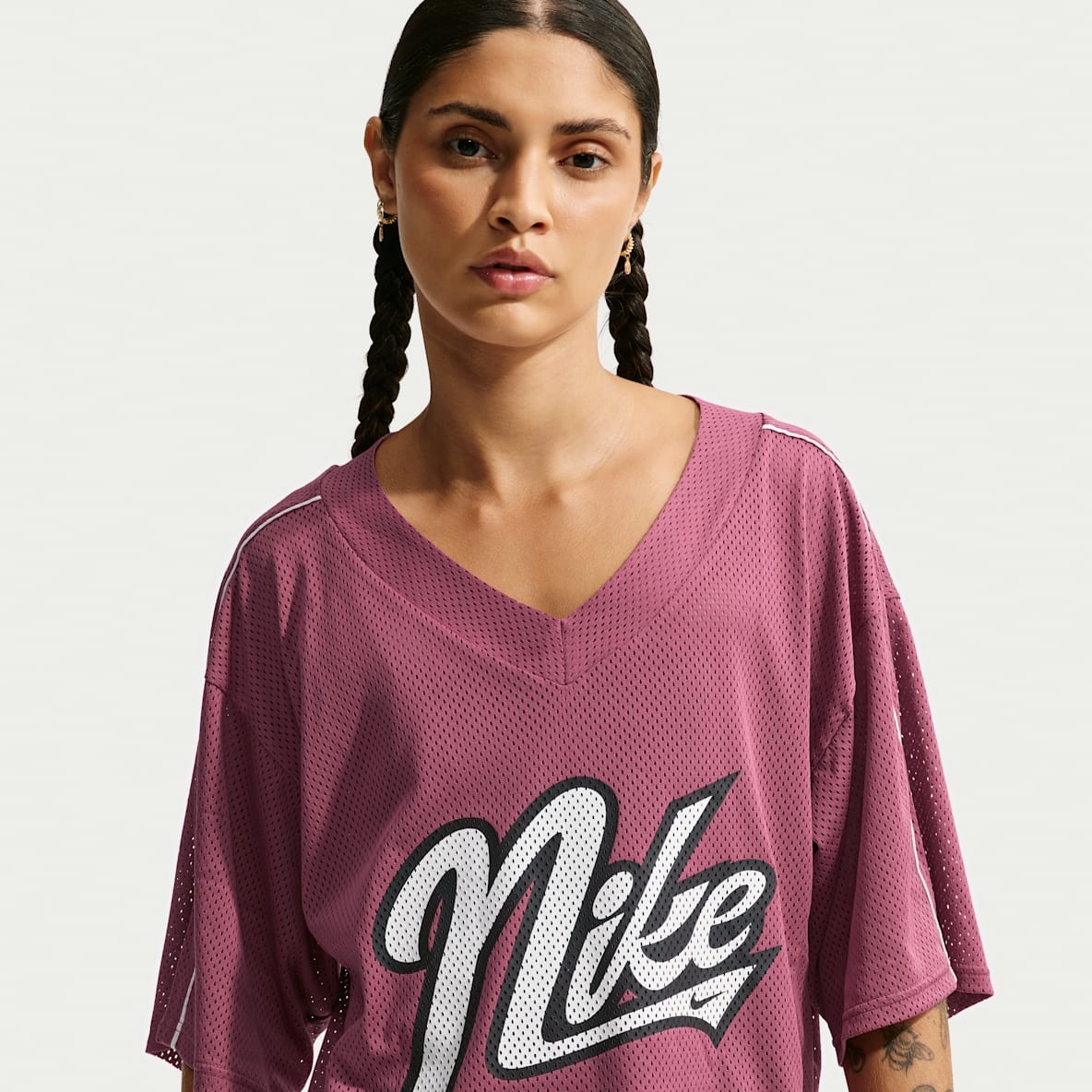 Nike One Playera de manga corta Dri-FIT oversized para mujer