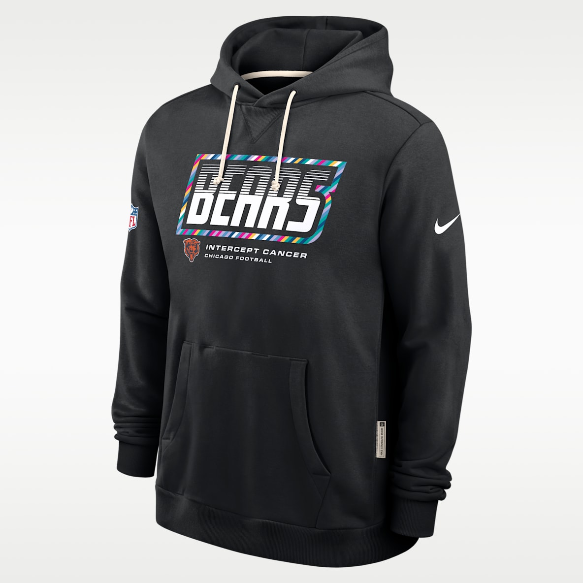 Chicago Bears Crucial Catch Sideline Standard Issue Sudadera con gorro sin cierre Nike Dri-FIT de la NFL para hombre