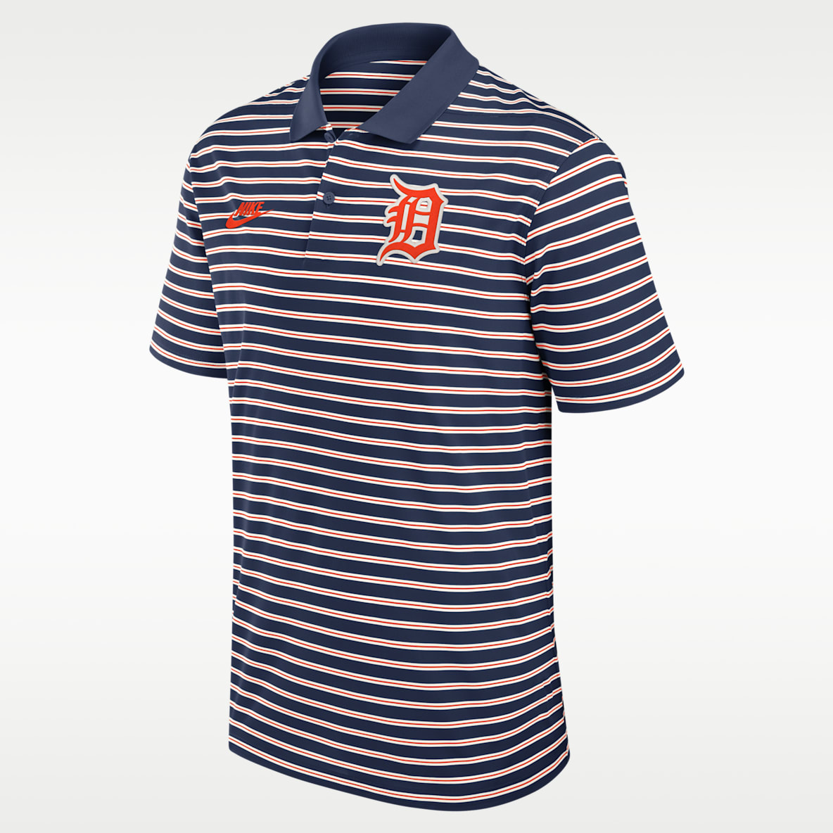 Detroit Tigers Cooperstown Striped Victory Men's Nike Dri-FIT MLB Polo
