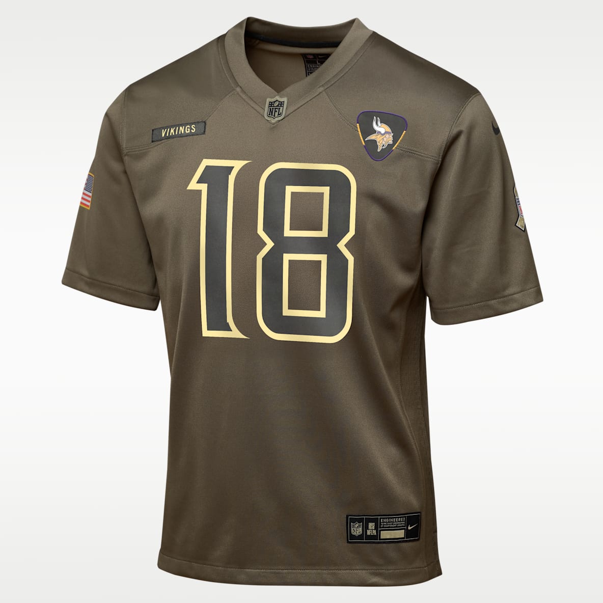 Justin Jefferson Minnesota Vikings Salute to Service Big Kids’ Nike NFL Game Jersey