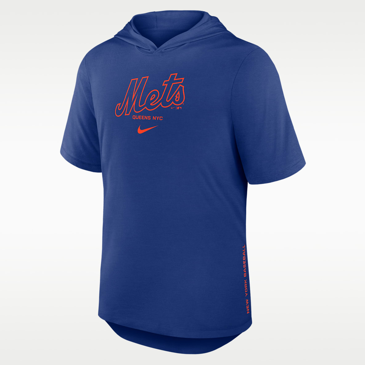 New York Mets Arched Wordmark Men's Nike Dri-FIT MLB Hooded T-Shirt