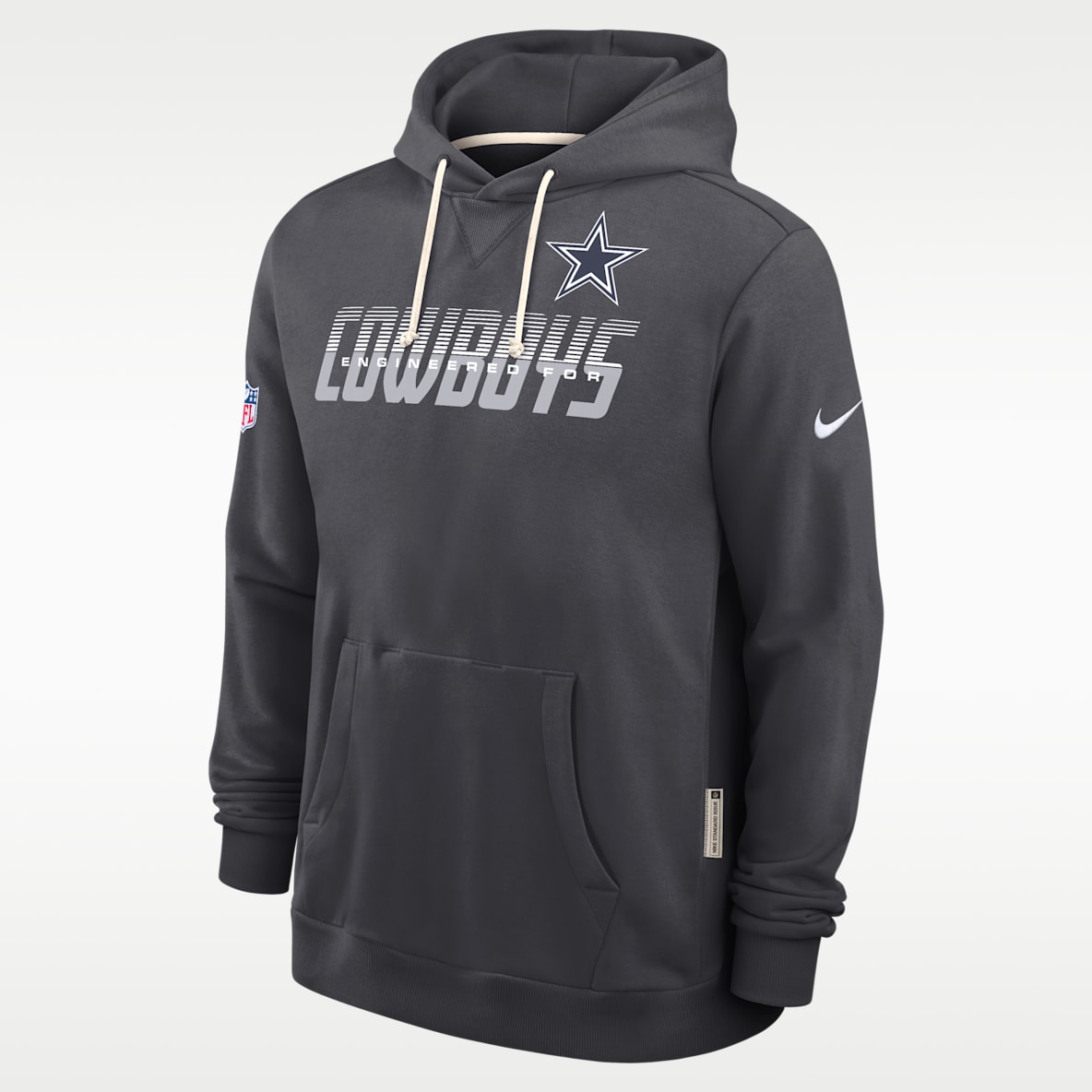 Dallas Cowboys Sideline Standard Issue Sudadera con gorro sin cierre Nike Dri-FIT de la NFL para hombre