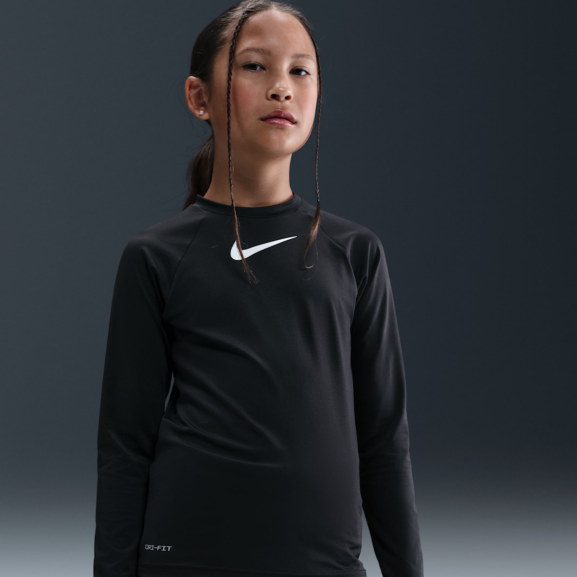 Nike Swim Hydroguard Big Kids' (Girls') Dri-FIT UV Long Sleeve Top