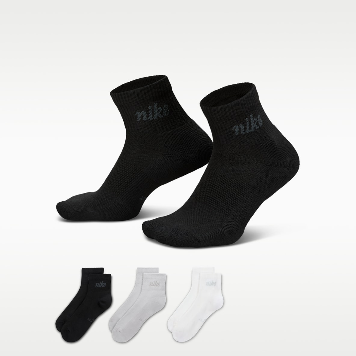 Nike Everyday Elevated Ankle Socks (3 Pairs)
