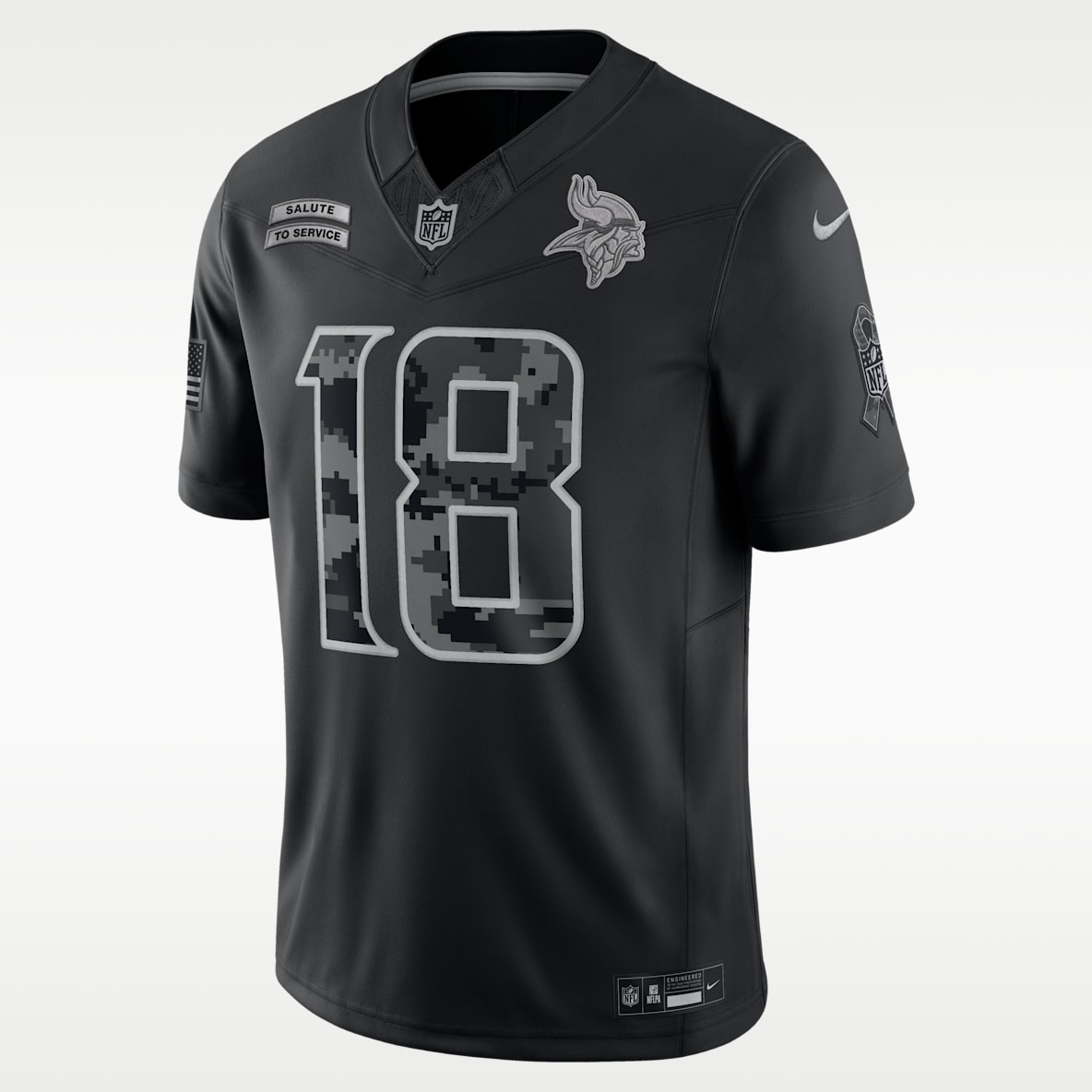Justin Jefferson Minnesota Vikings Salute to Service Jersey Nike Dri-FIT de la NFL Limited para hombre