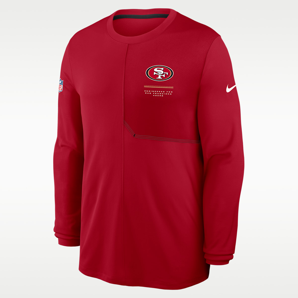 San Francisco 49ers Sideline Coach Men's Nike Dri-FIT NFL Long-Sleeve Top