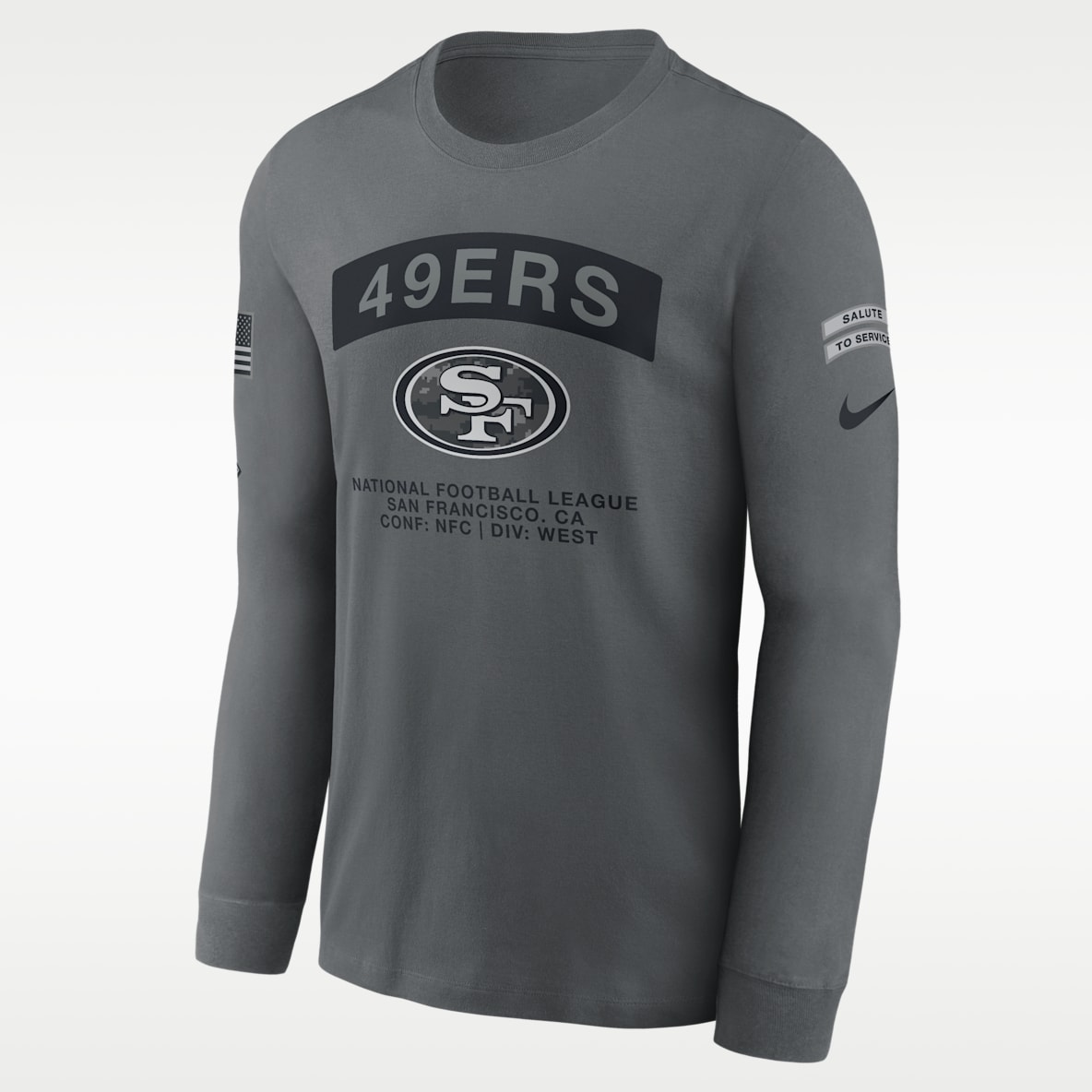 San Francisco 49ers Salute to Service Men's Nike NFL Long-Sleeve T-Shirt