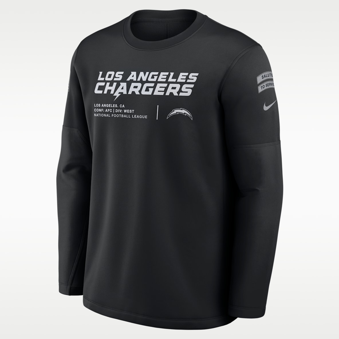 Los Angeles Chargers Salute to Service Sideline Coaches Men's Nike NFL Pullover Crew