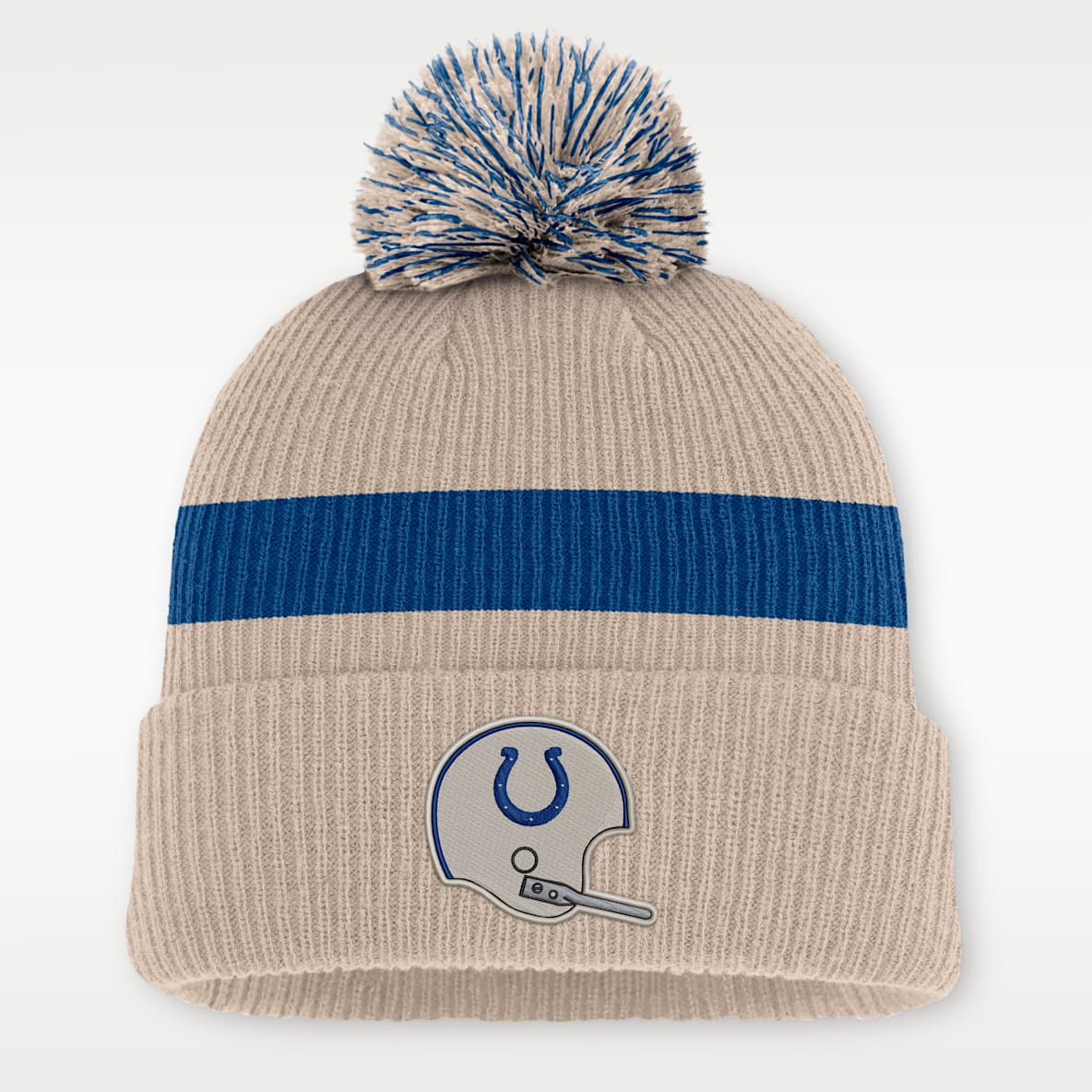 Indianapolis Colts Rewind Peak Men's Nike NFL Cuffed Pom Beanie
