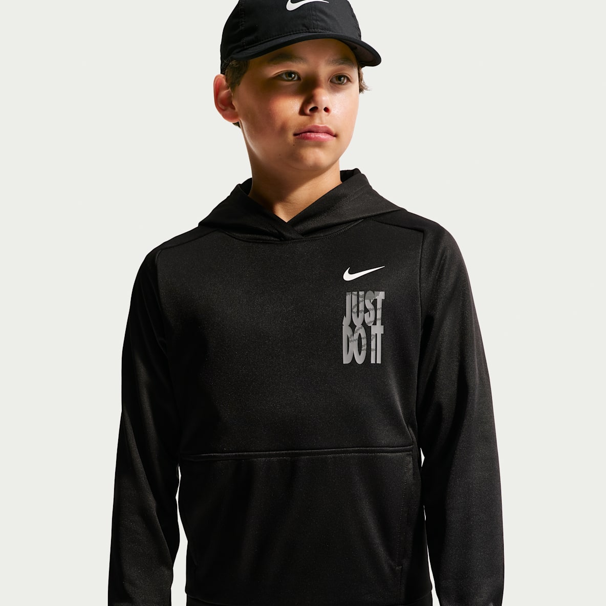 Nike Trophy Sudadera con gorro sin cierre de tejido Fleece Therma-FIT para niño talla grande