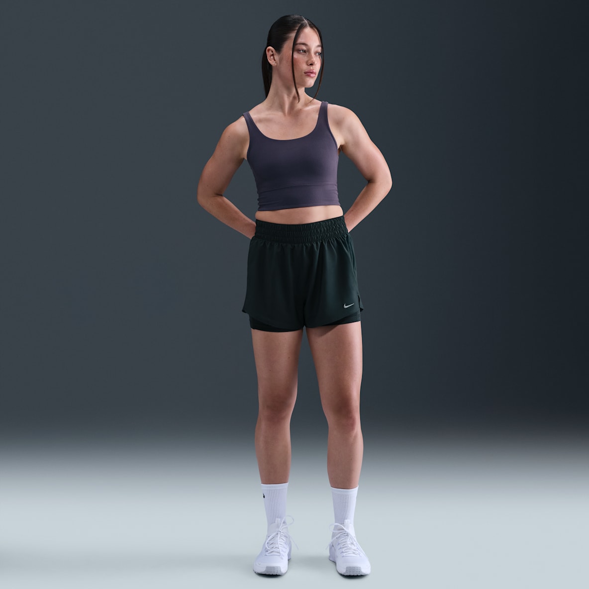 Nike One Women's Dri-FIT High-Waisted 3" 2-in-1 Shorts