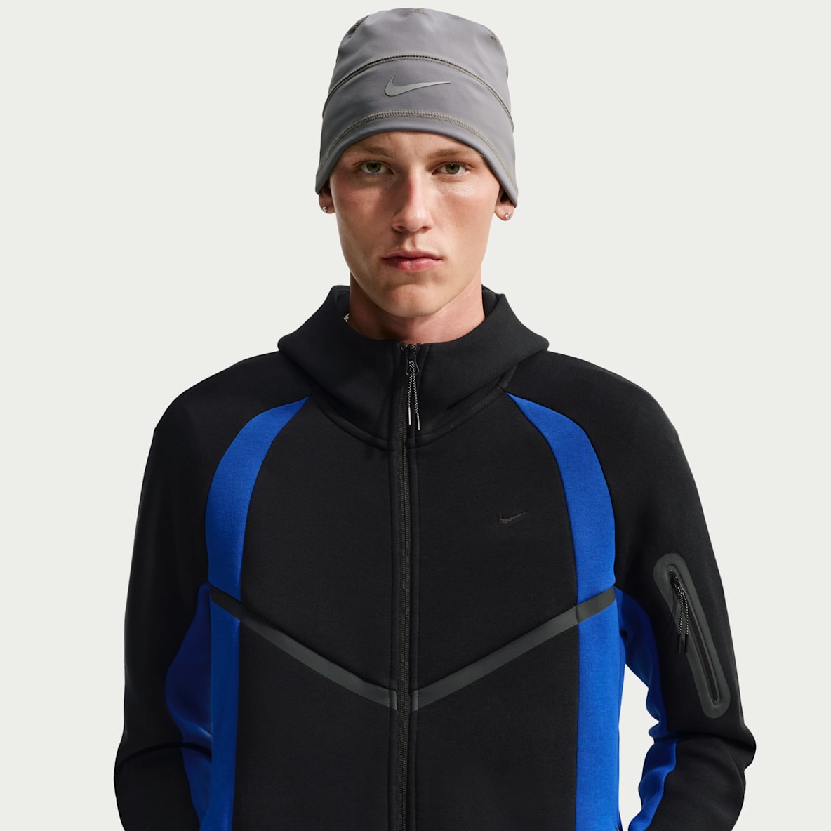 Nike Tech Men's Colour-Block Full-Zip Fleece Windrunner Jacket