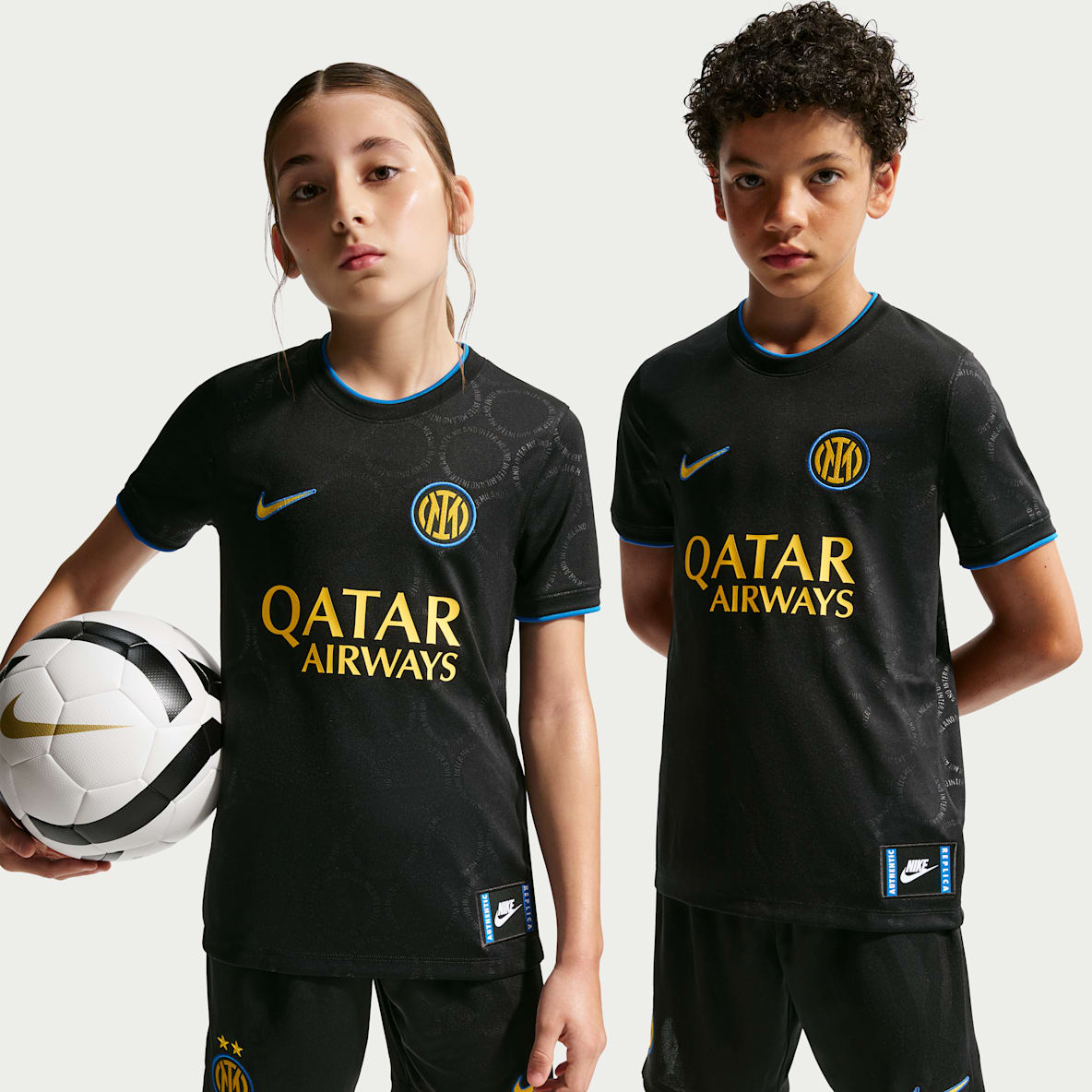 Tercera equipació Inter de Milà Part superior de futbol per a abans del partit Nike Dri-FIT - Nen/a